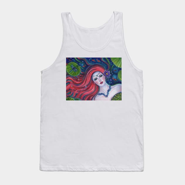 Daphne mermaid with dragonfly art by Renee Lavoie Tank Top by ReneeLLavoie